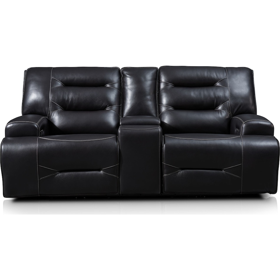 preston black  pc power reclining living room   