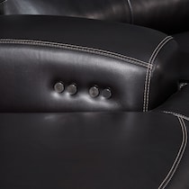 preston black  pc power reclining sectional   