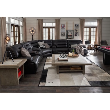 Preston 3-Piece Dual-Power Reclining Sectional with 4 Reclining Seats