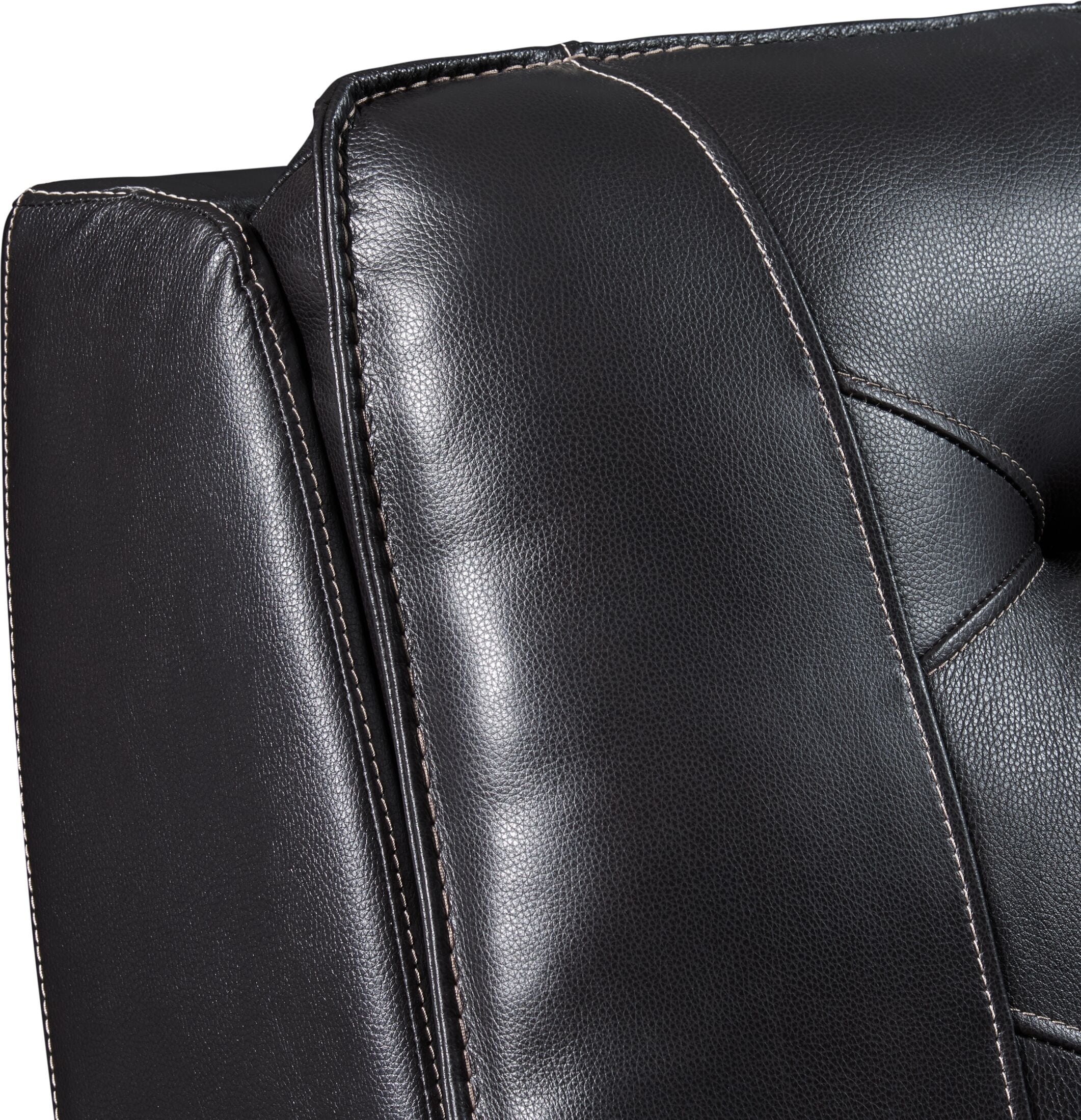 Preston black faux on sale leather recliner