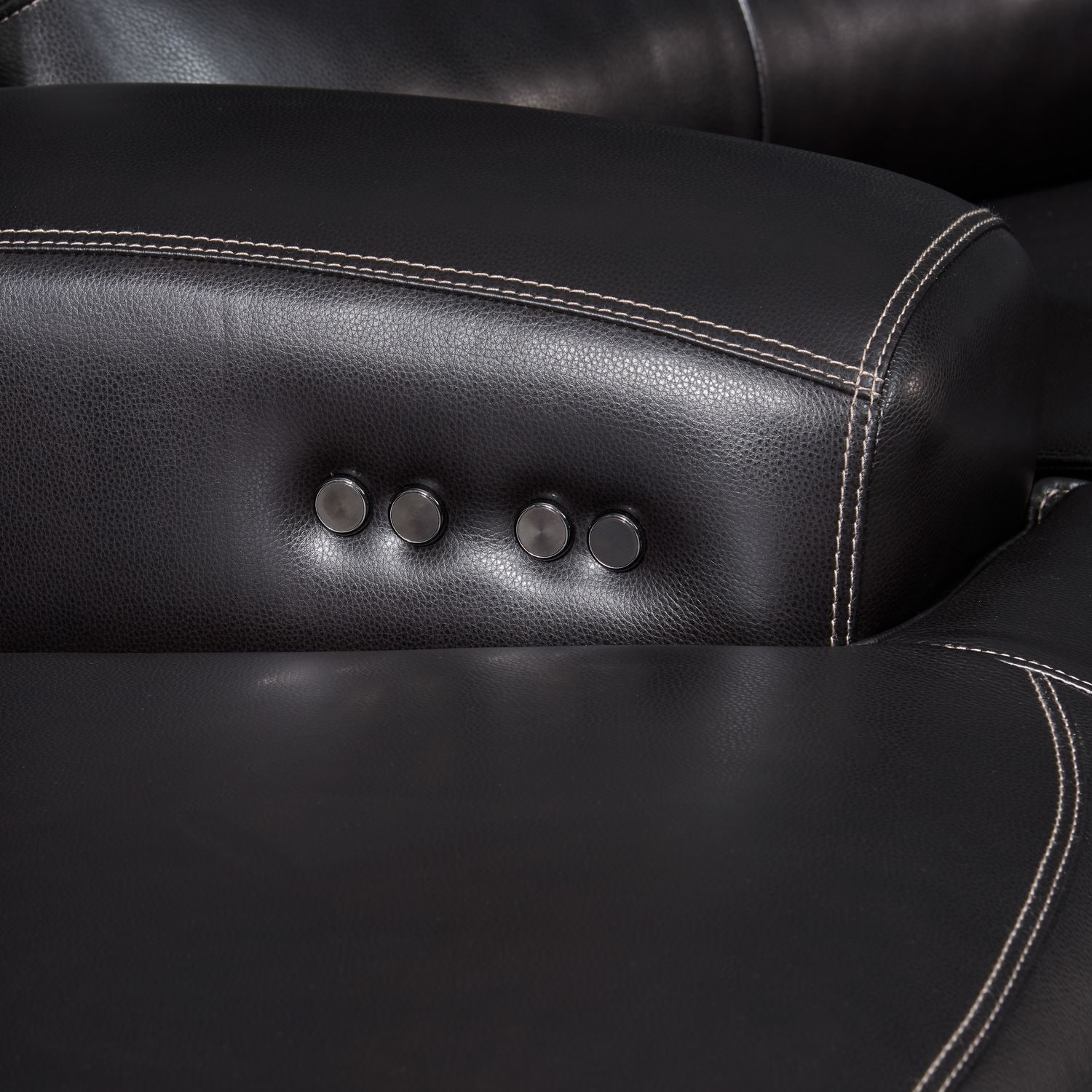 Preston black deals faux leather recliner