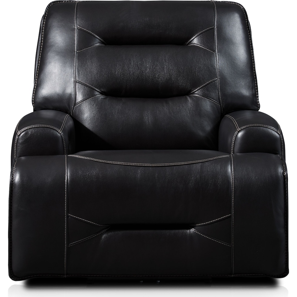 preston black recliner   