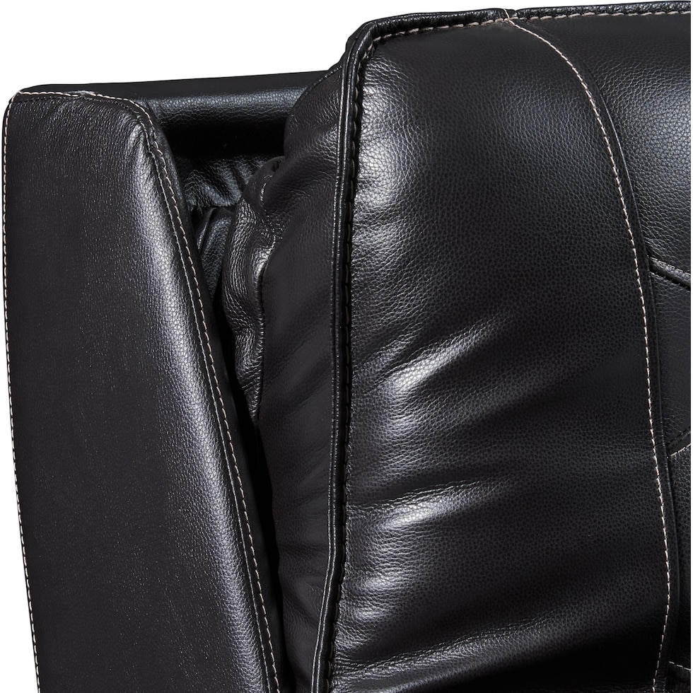 preston black recliner   