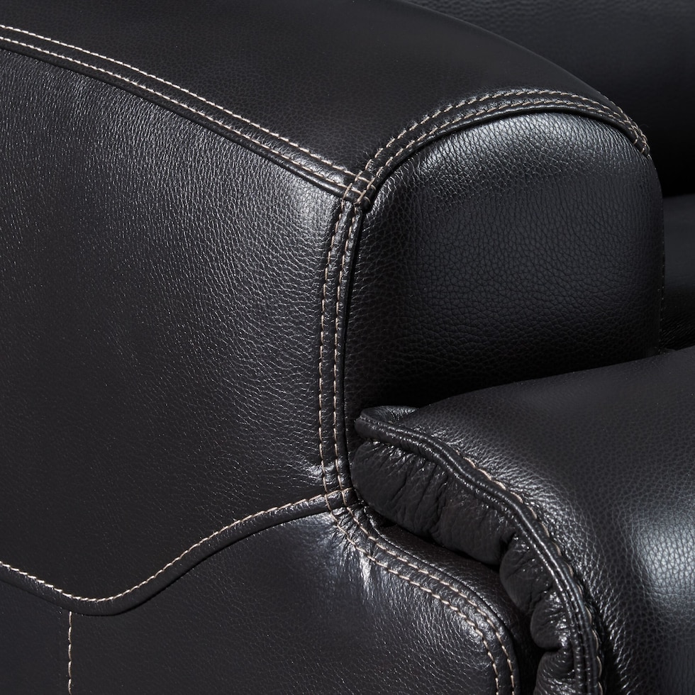 preston black recliner   