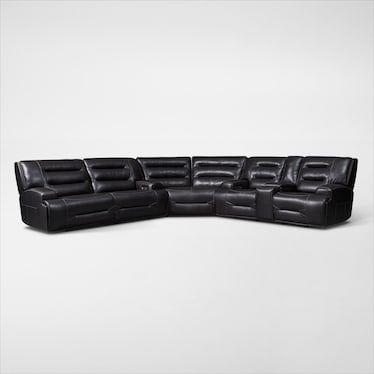 Preston 3-Piece Dual-Power Reclining Sectional with 4 Reclining Seats