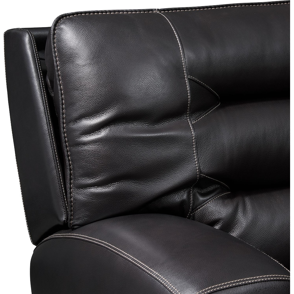 preston black sofa   