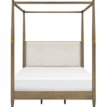 prina dark brown queen bed   