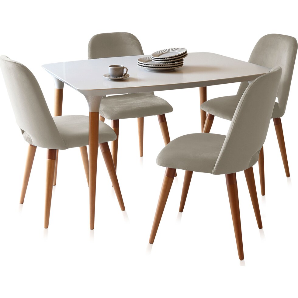 princeton light brown  pc dining room   