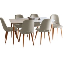princeton light brown  pc dining room   