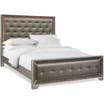 priscilla silver queen upholstered bed   
