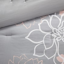 prissy gray twin bedding set   