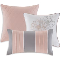 prissy gray twin bedding set   