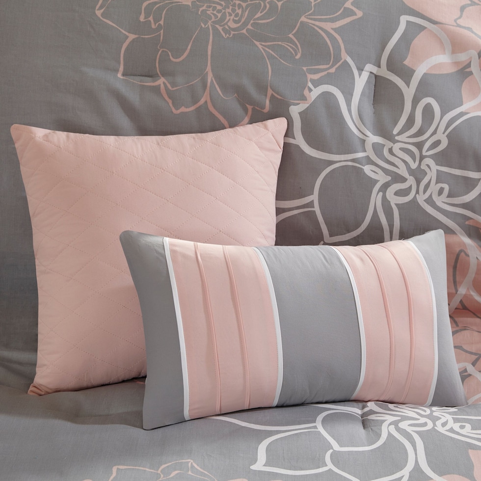 prissy gray twin bedding set   