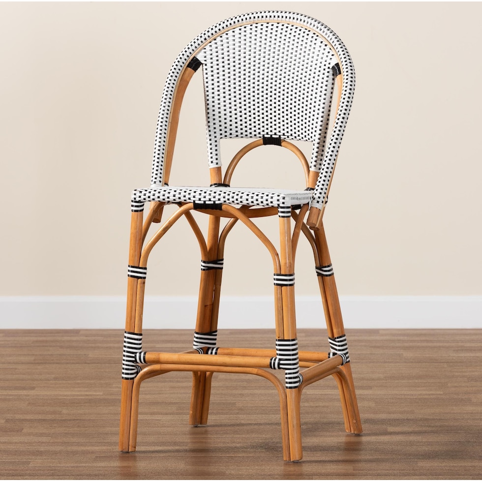 prita black white bar stool   