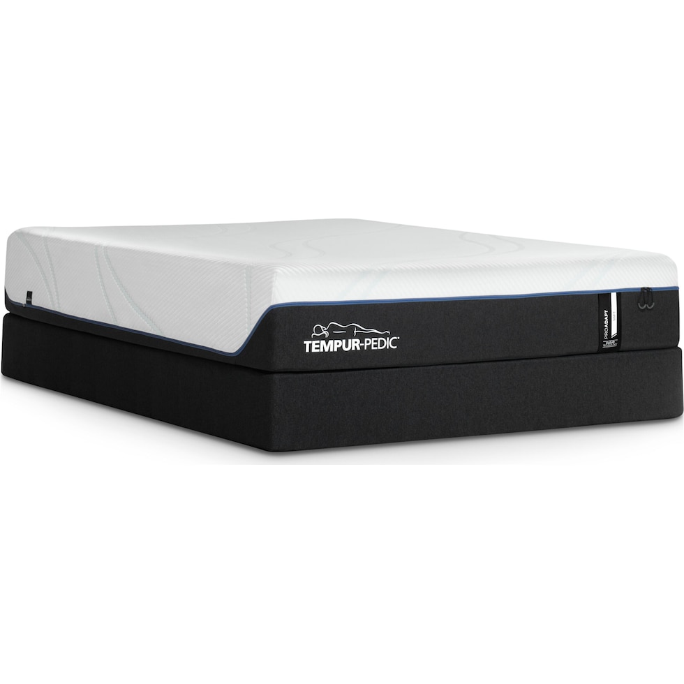 pro adapt white king mattress split low profile foundation set   