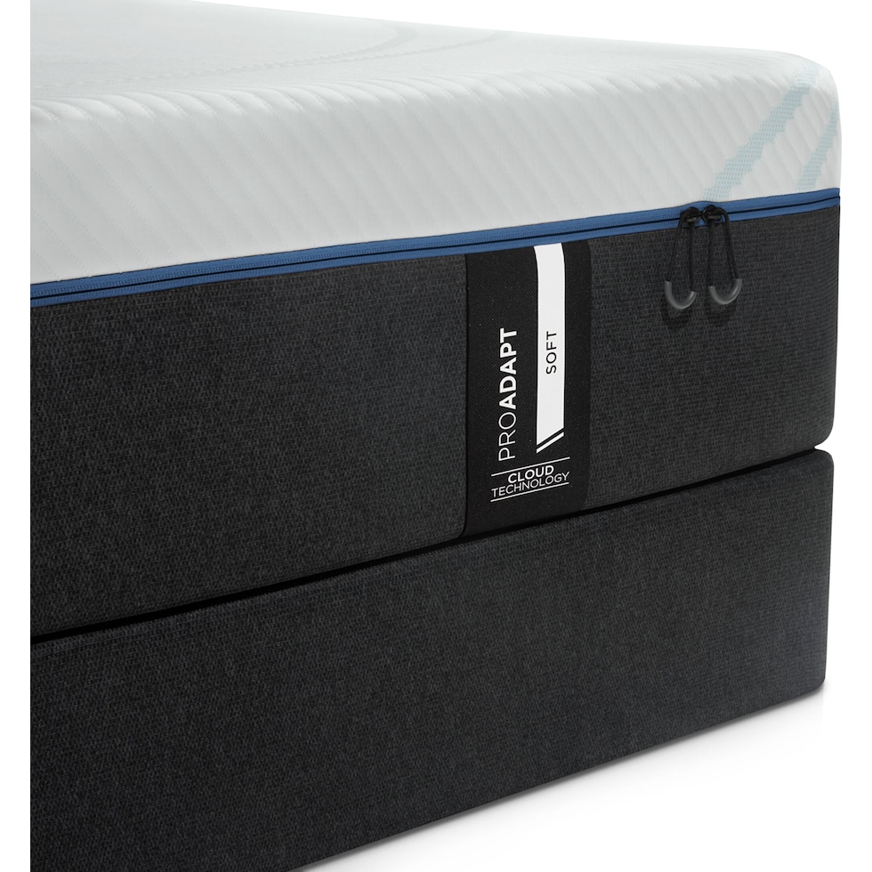 pro adapt white king mattress split low profile foundation set   