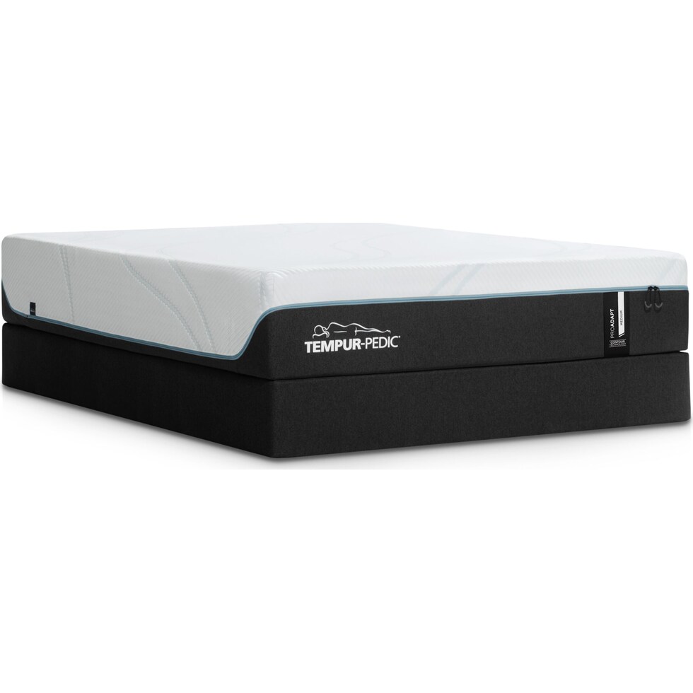 pro adapt white queen mattress low profile foundation set   
