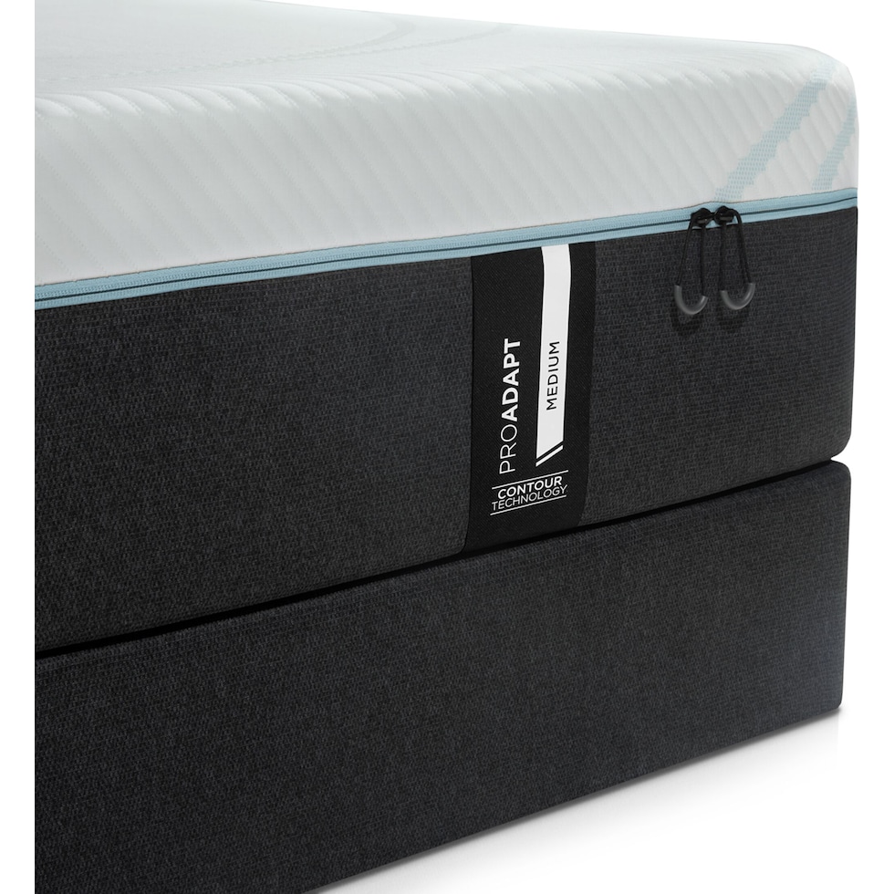 pro adapt white queen mattress low profile foundation set   
