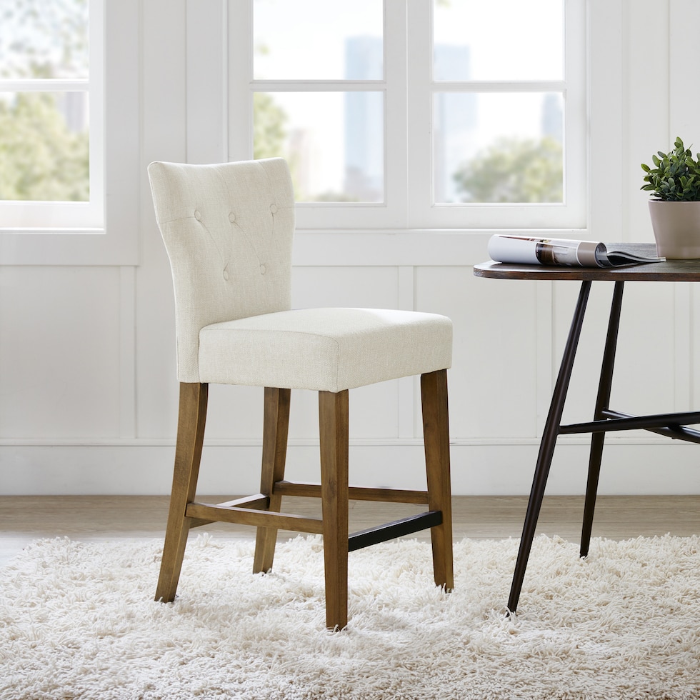 prudence white counter height stool   