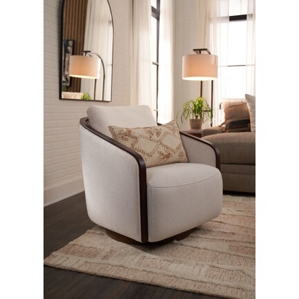 Pryer Swivel Accent Chair - Natural