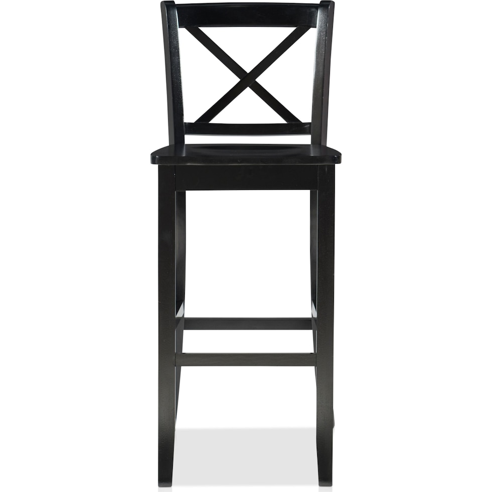 puck black bar stool   