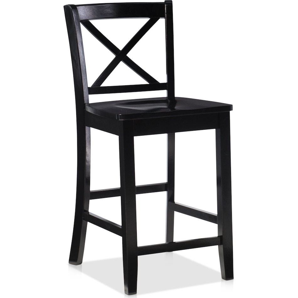 puck black counter height stool   