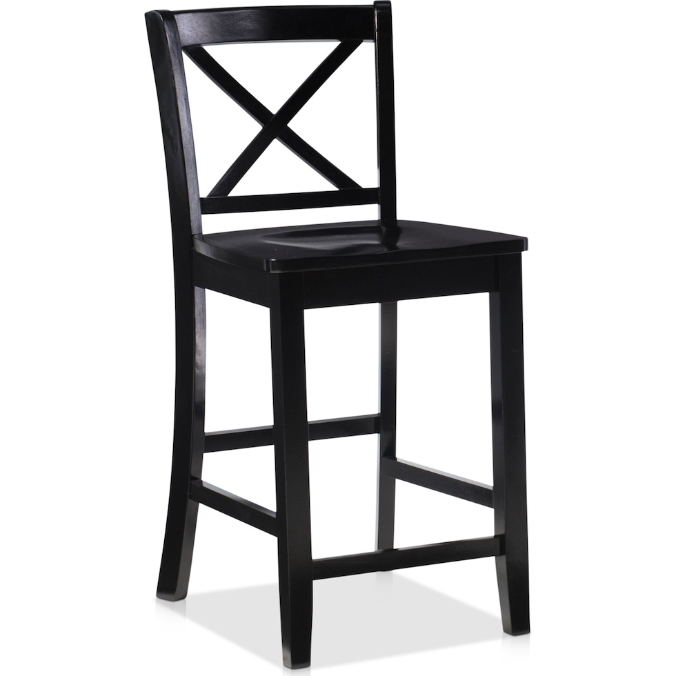 puck black counter height stool   