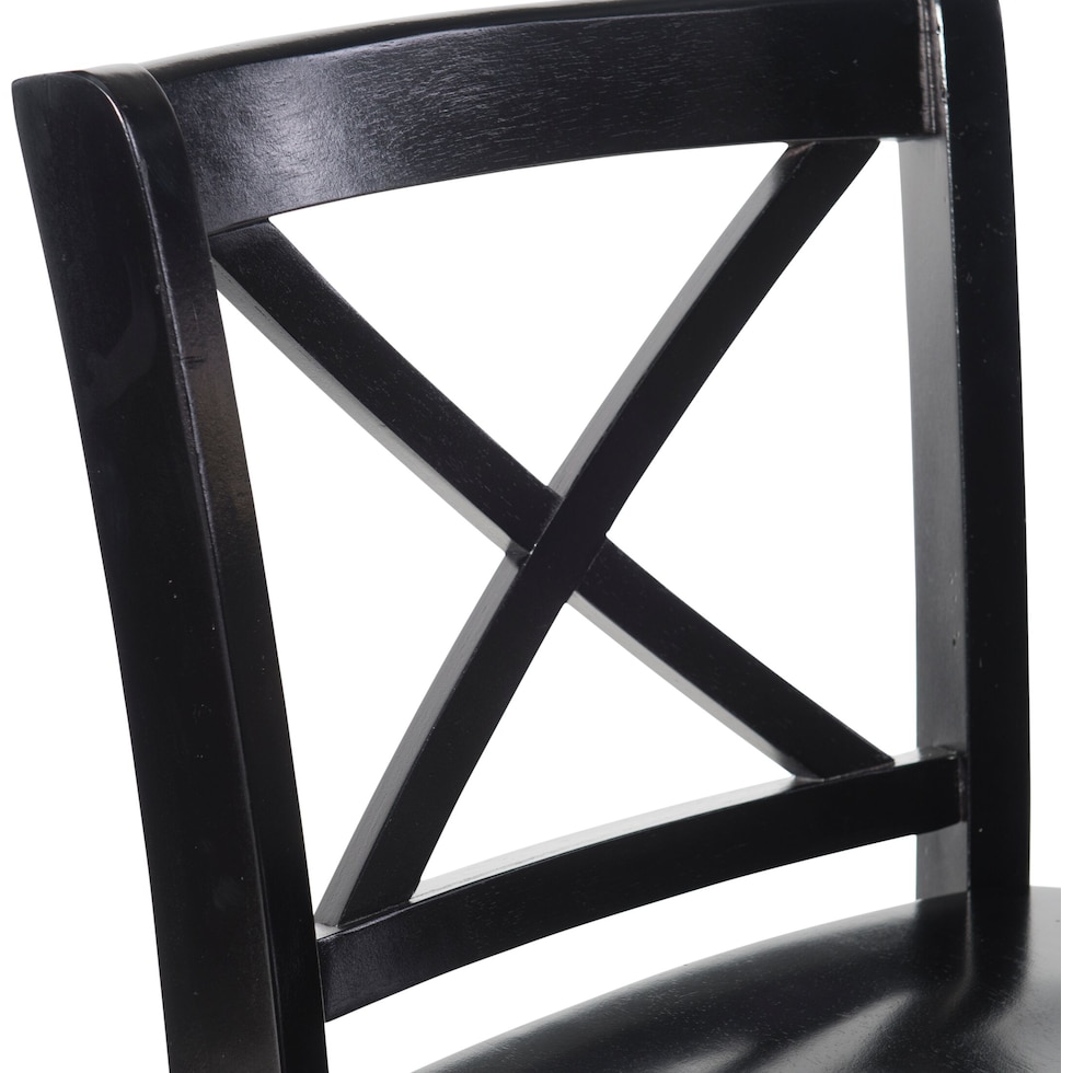 puck black counter height stool   