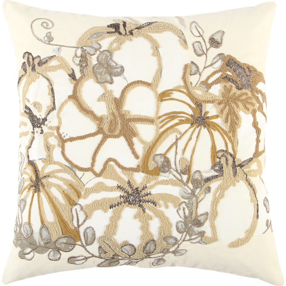 pumpkin vine natural accent pillow   