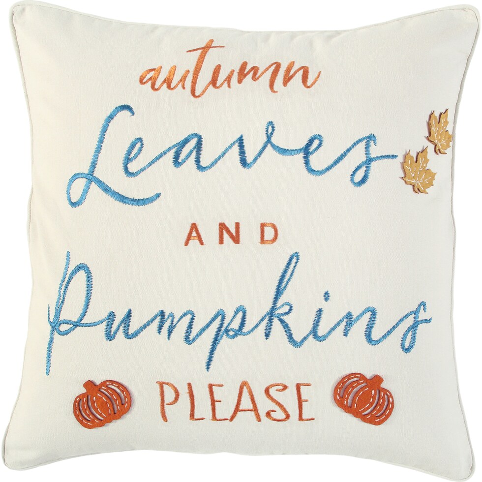 pumpkins please multi accent pillow   