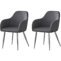 quentin gray chrome chair   