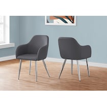 quentin gray chrome chair   