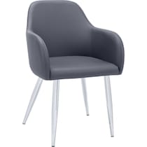 quentin gray chrome chair   