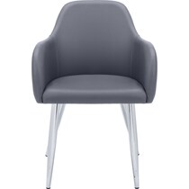 quentin gray chrome chair   