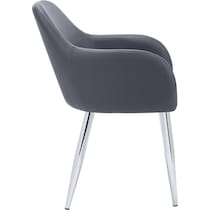 quentin gray chrome chair   