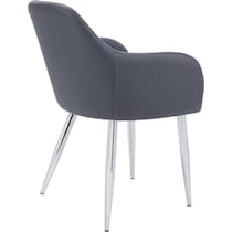 quentin gray chrome chair   
