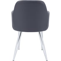 quentin gray chrome chair   