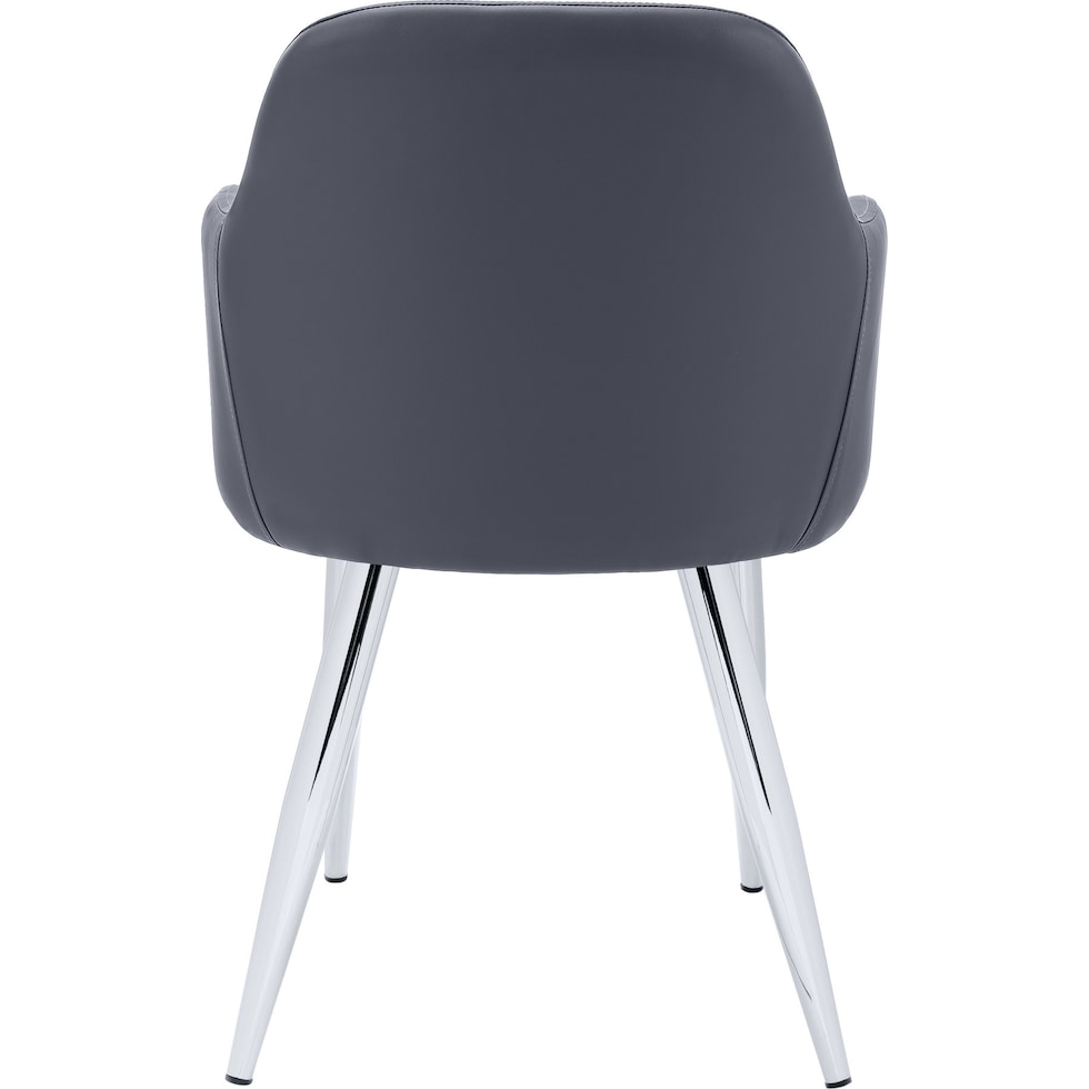 quentin gray chrome chair   
