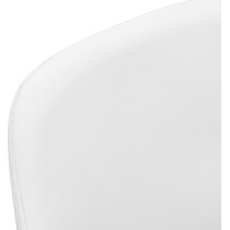 quentin white chrome chair   