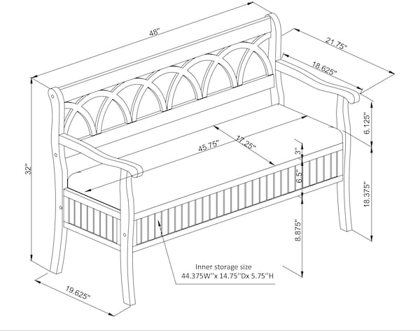 Quincy Storage Bench | American Signature Furniture