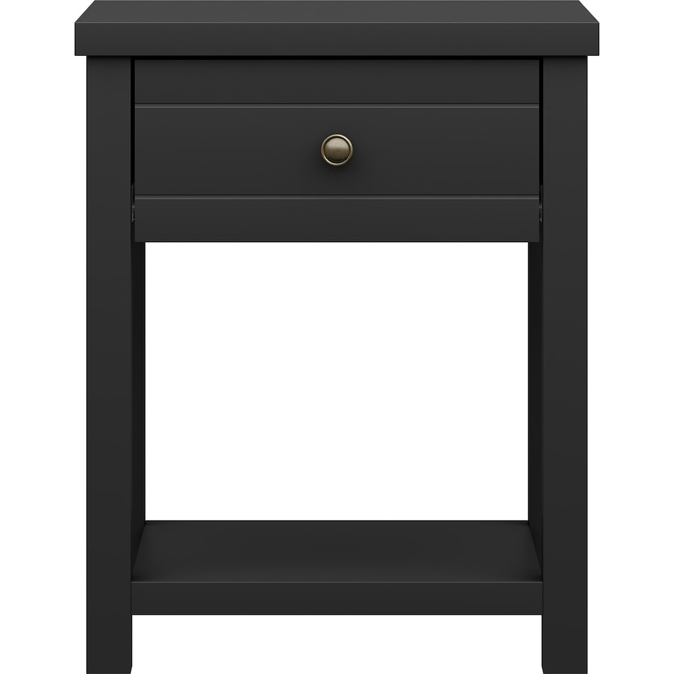 quinn black nightstand   