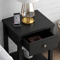 quinn black nightstand   