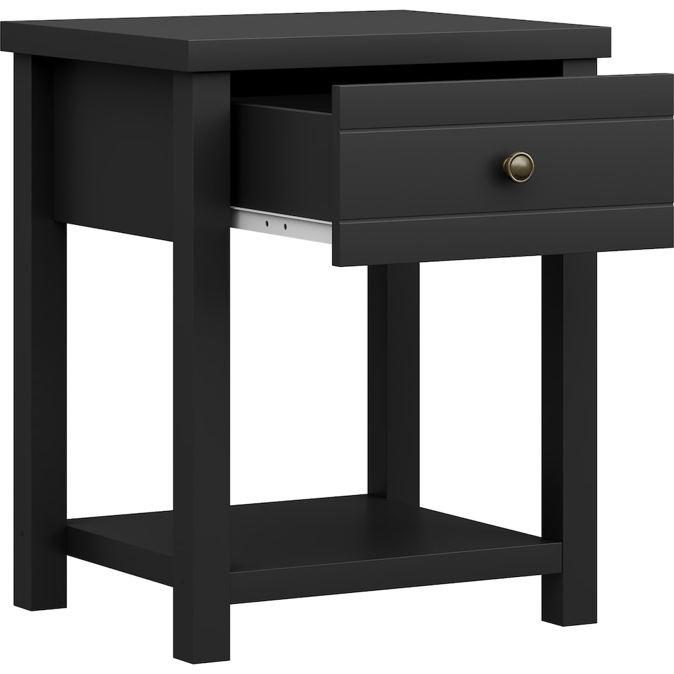 quinn black nightstand   