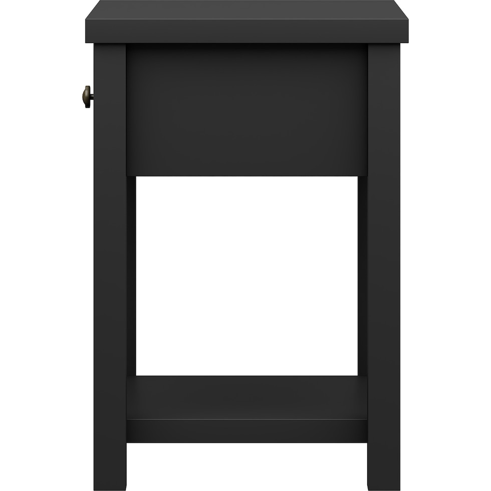 quinn black nightstand   