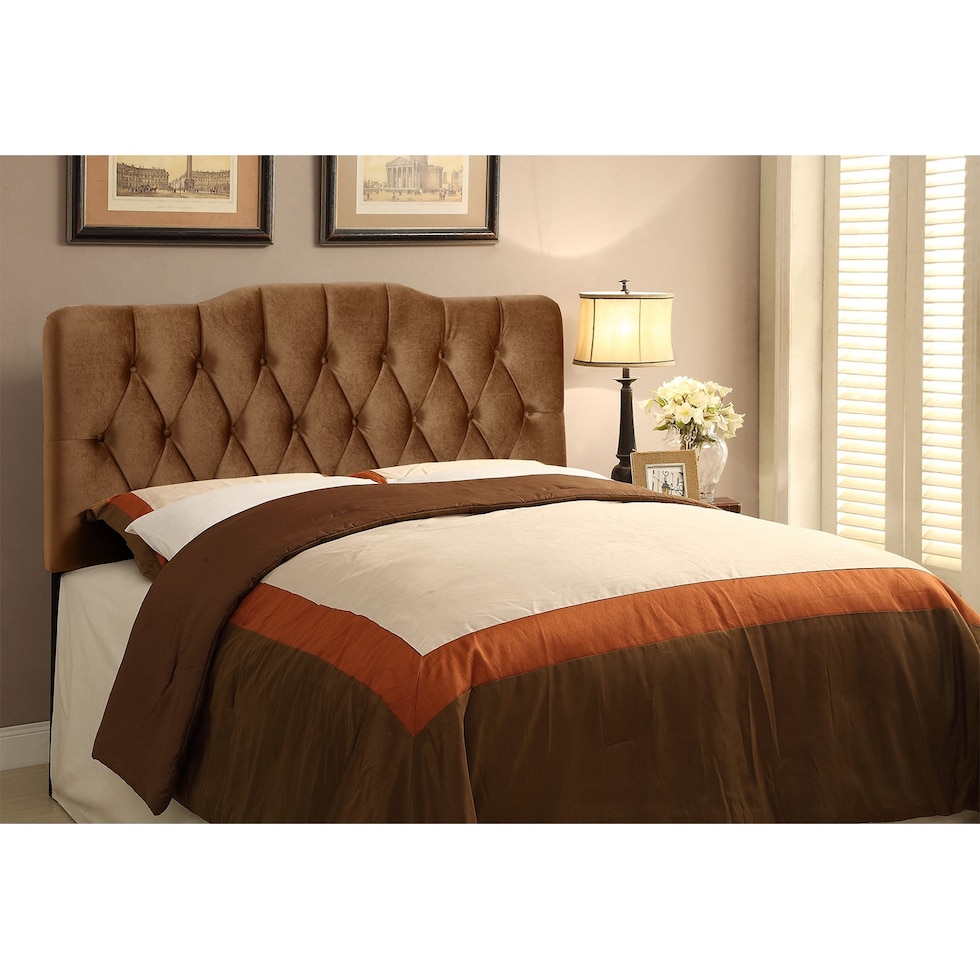 quinn dark brown king headboard   