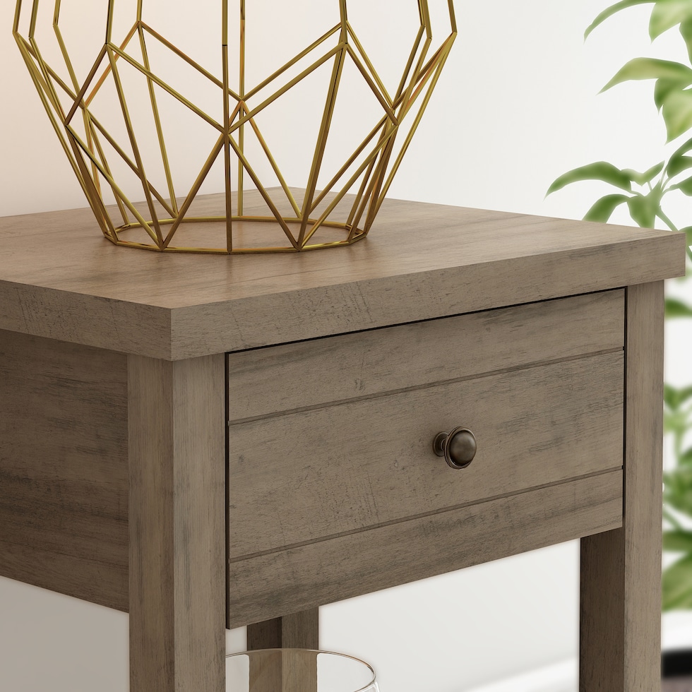 quinn gray nightstand   
