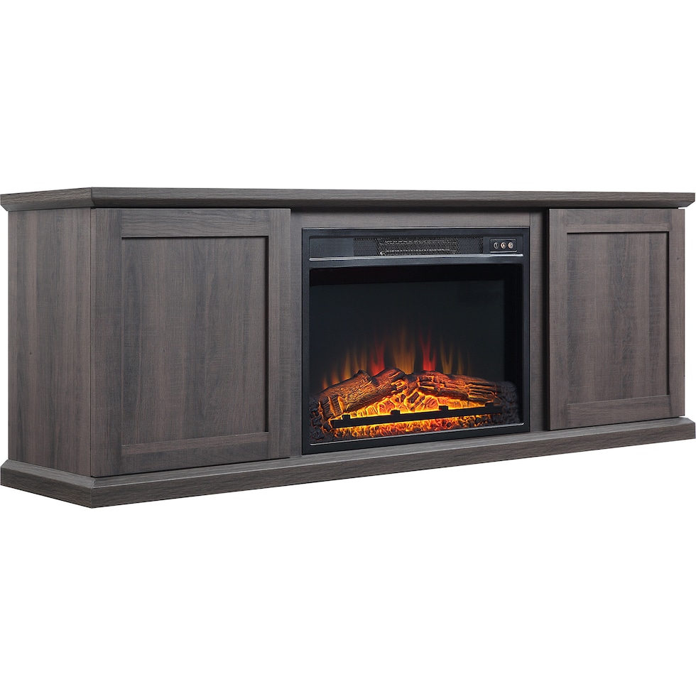 quinta dark brown fireplace tv stand   