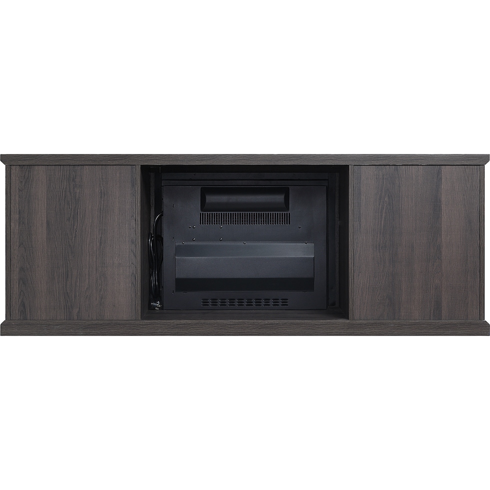 quinta dark brown fireplace tv stand   