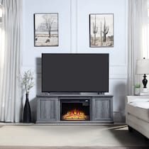 quinta gray fireplace tv stand   