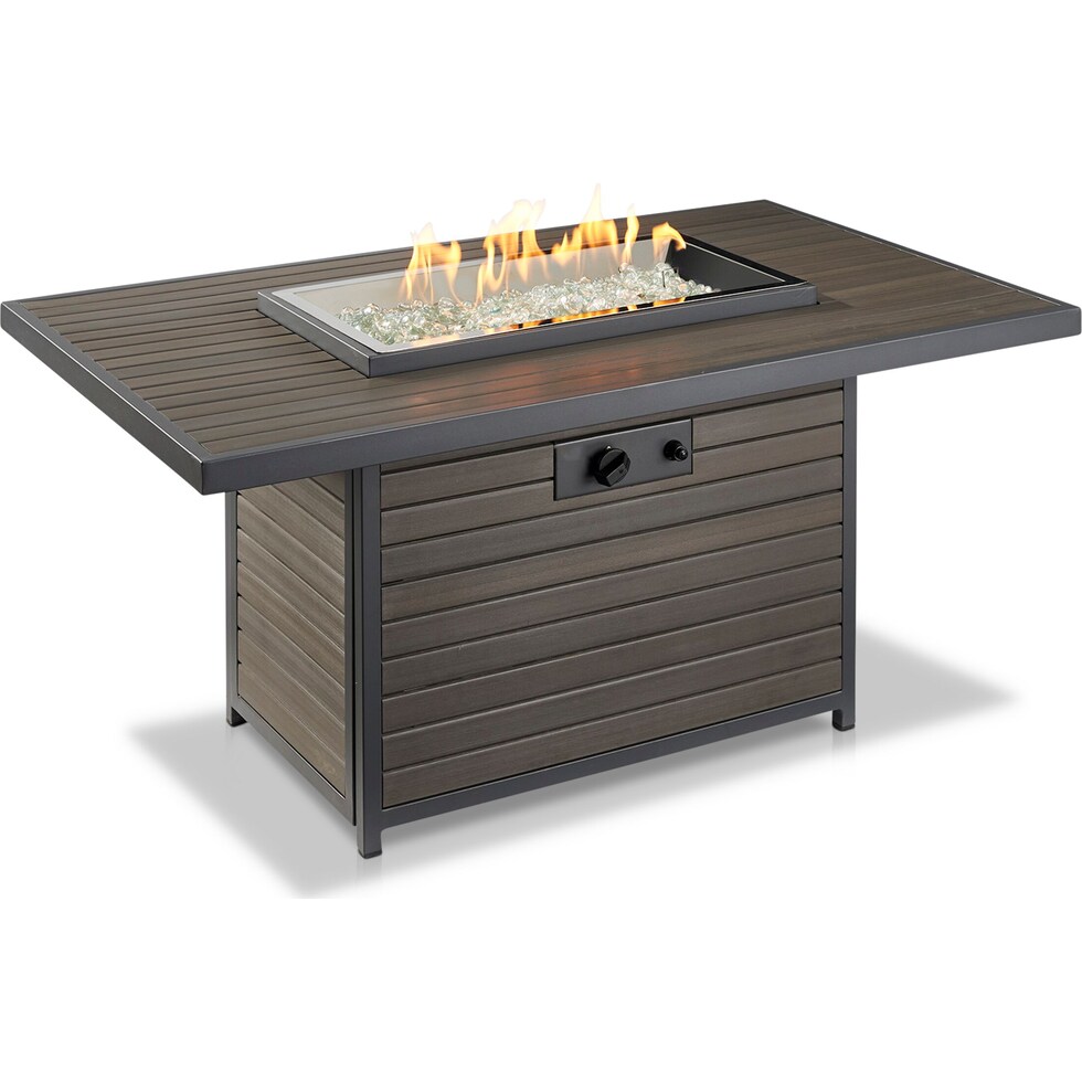 racine beige fire pit   